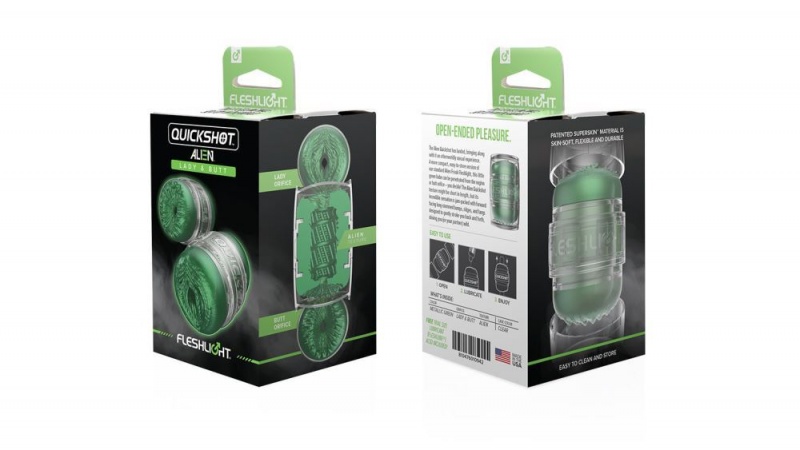 Fleshlight Quickshot Alien Lady/Butt - Metallic Green Freaks Male Masturbators | INDIA ZGB-617934